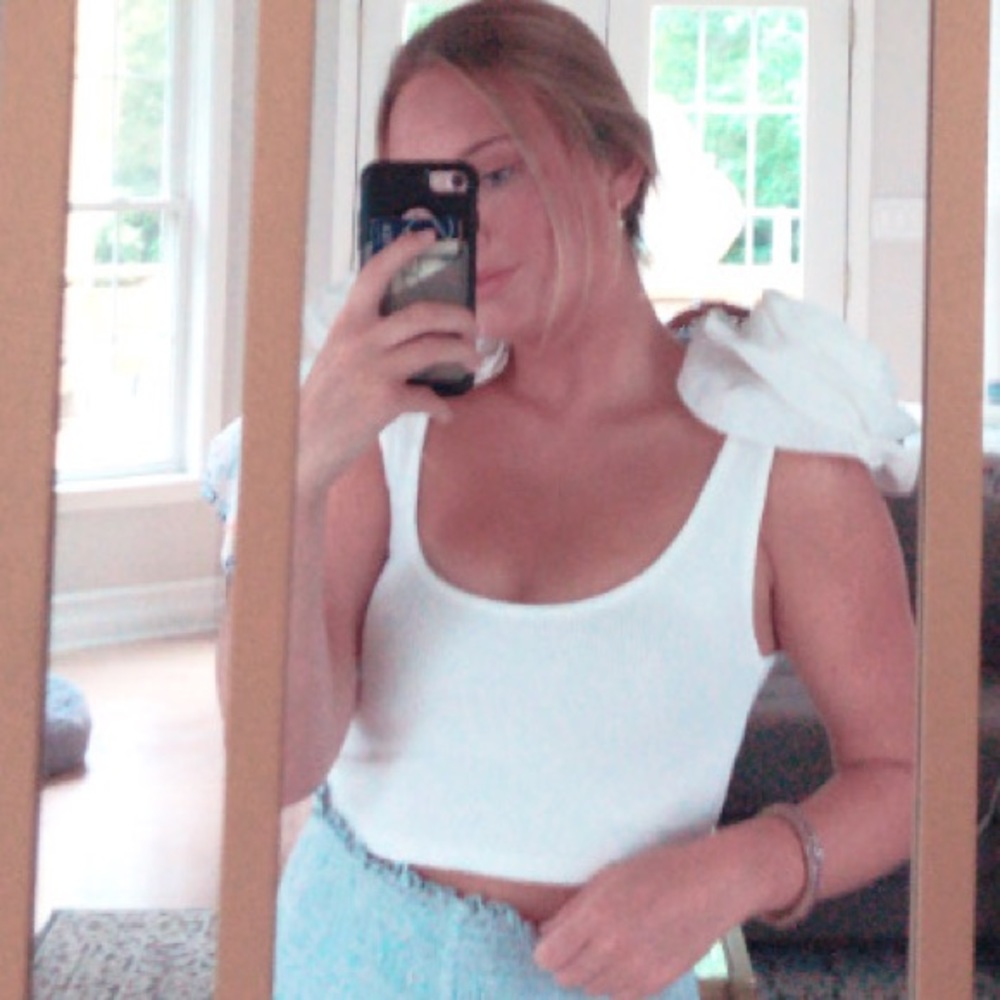 Zara puff flower top